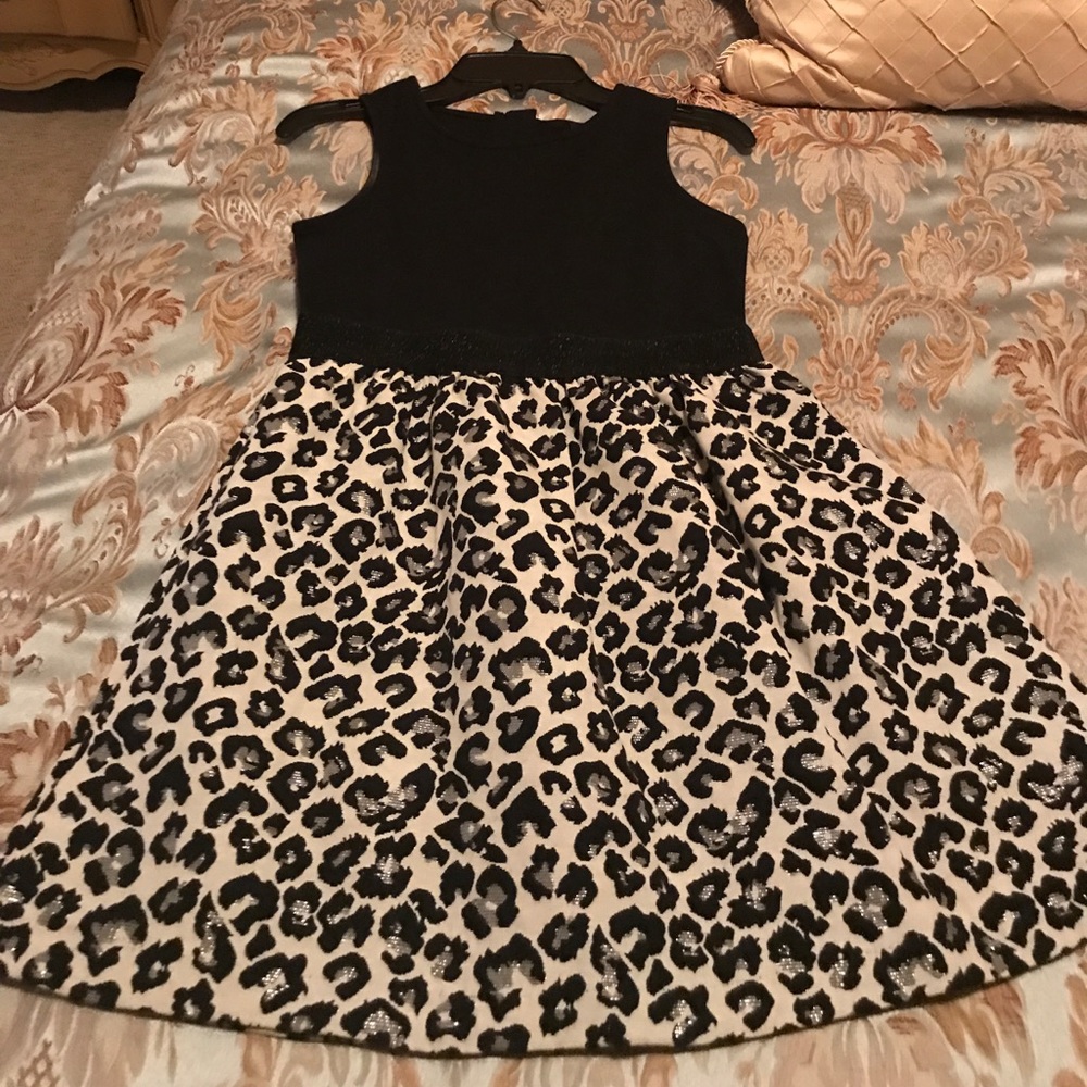 Girls medium black and multi colored dress